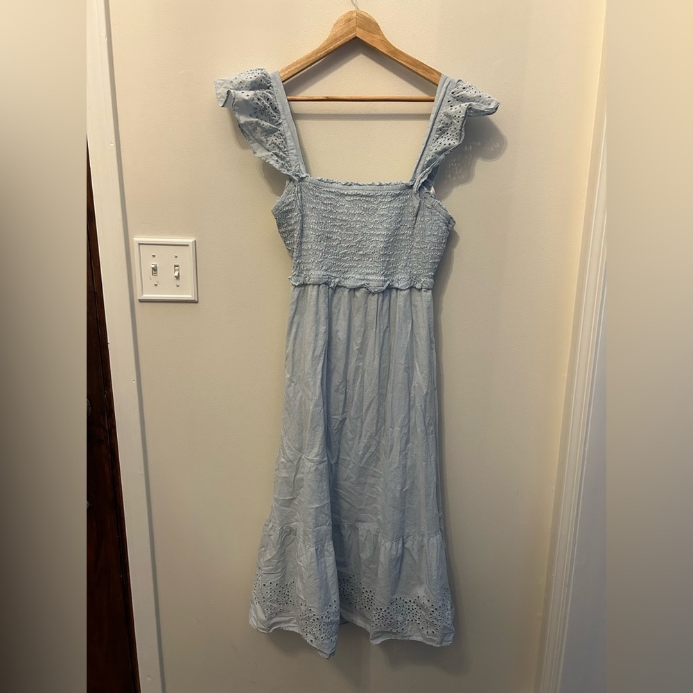 LC Lauren Conrad Sky Blue Ruffled Dress